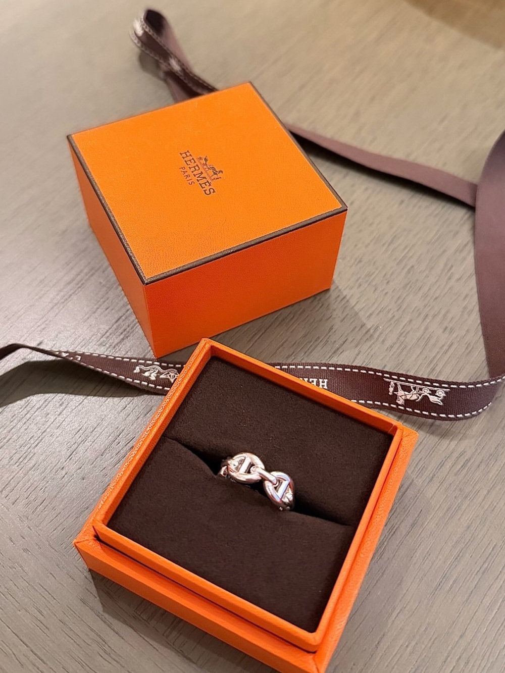 Hermes Silver Ring
